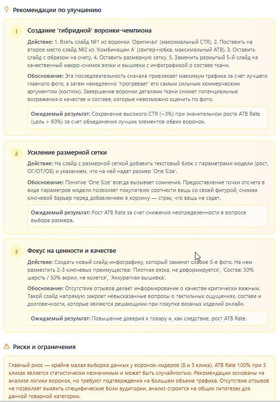 AI анализ воронки