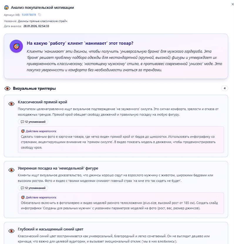 Анализ мотивации покупателей